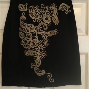 Anthropologie embroidered skirt